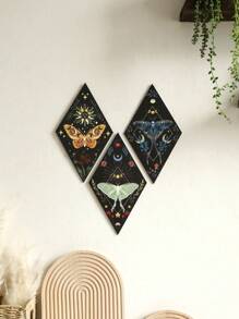 1pc Boho Wall Decor, Moon Stars Sun Phases Snake Wall Decor, Hanging Gothic Wooden Witchy Minimalist Wall Pediments For Home Bedroom Living Room Farmhouse Bathroom Decorations, Rustic Boho Wall Decor, Moon Phases Wall Art Stars And Moon Gothic Wall Decor Minimalist Bohemian Room Decor Witchy Decor Wooden Moon Phase Wall Hanging Farmhouse Wall Sign For Home,Halloween,Spooky,Autumn,Holiday,Festival,Home Decor ,Room Decor,Wall Decor Gifts Birthday Graduation Halloween Decor Fall Decor