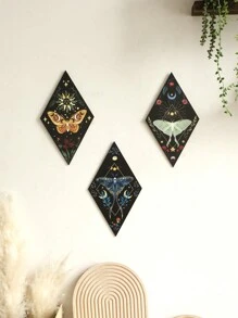 1pc Boho Wall Decor, Moon Stars Sun Phases Snake Wall Decor, Hanging Gothic Wooden Witchy Minimalist Wall Pediments For Home Bedroom Living Room Farmhouse Bathroom Decorations, Rustic Boho Wall Decor, Moon Phases Wall Art Stars And Moon Gothic Wall Decor Minimalist Bohemian Room Decor Witchy Decor Wooden Moon Phase Wall Hanging Farmhouse Wall Sign For Home,Halloween,Spooky,Autumn,Holiday,Festival,Home Decor ,Room Decor,Wall Decor Gifts Birthday Graduation Halloween Decor Fall Decor