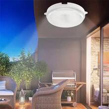 1入組太陽能LED吸頂燈，適用於室內陽台、花園，防水戶外門廊智能燈裝飾，零電費