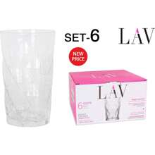 LAV Set Of 6 Glasses 460Cc Keops Range Elegant And Functional Design | Set Of 6 Glasses 460Cc Keops Range Compatible With Hot And Cold Drinks Easy To Clean And Maintain, Perfect For Any Occasion - Multicolor - View 3