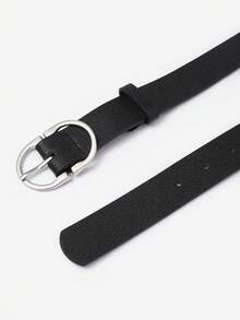 Double Buckle Fashion PU Leather Belt - A - View 4