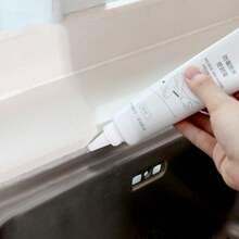 1pc Silicone Sealant Waterproof & Mildewproof With Strong Adhesion, Kitchen Bathroom Filler, High & Low Temperature Resistance, Transparent Glue