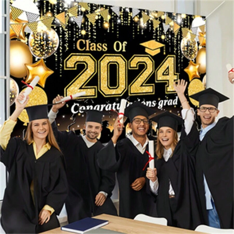 Fondo fotográfico de celebración de la Clase de Graduación 2024 - Decoración de fiesta para celebración y stand de fotos - 169 - Ver 1