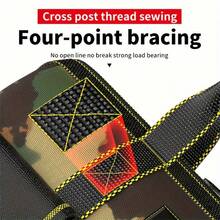 1pc Heavy Duty Canvas Tool Bag, Multi-Purpose Portable Tool Kit, For Carpentry And Electrical Work - Multicolor - View 7