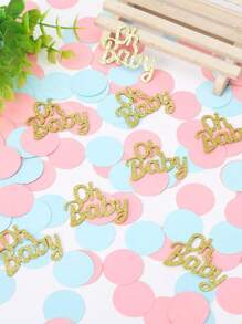 1 套 100 件宝宝性别揭晓生日派对五彩纸屑桌面装饰纸屑，颜色随机婴儿淋浴家庭装饰礼物