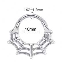 16G Septum Ring 316L Stainless Steel Nose Ring Body Piercing Jewelry For Septum/Nose/Earlobe-Stainless Steel Cartilage Earring For Women Men - Silver - View 21