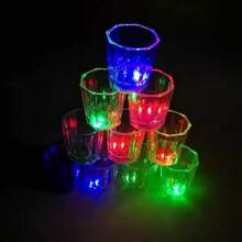 Light Up Shot Glass Party Gift Adult Party Shot Glass LED Flashing Night Light Drinking Cup Suitable For Birthday Christmas Halloween Wedding Festival - Transparent - View 5