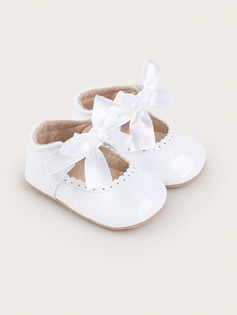 Soft Bottom Baby Girls' Flat Shoes, Anti-Slip And Breathable, Suitable For Spring And Autumn, 0-1 Years Old, Perfect For Newborn And 0-6/12 Months Infants' First Walking Shoes