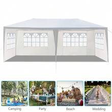 Party Tent Outdoor Canopy Tent White Wedding Tent Heavy Duty Waterproof Patio Gazebo Tents For Parties With Removable Sidewalls Perfect For Holiday Birthday Graduation BBQ - 3*6m 4 sides - View 4