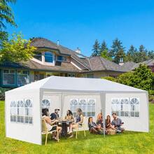 Party Tent Outdoor Canopy Tent White Wedding Tent Heavy Duty Waterproof Patio Gazebo Tents For Parties With Removable Sidewalls Perfect For Holiday Birthday Graduation BBQ - 3*6m 4 sides - View 2