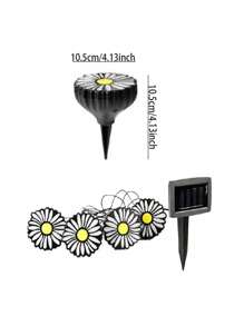 1pc One Drag Four Solar Butterfly Lights, One Drag Four Chrysanthemum Lights, Tree Vine Backyard Decoration Outdoor Solar Lights, Garden Garden Lawn Decorative Lights