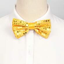 1x Shiny Sequin Bowknot, Glitter Sparkly Bowtie, Sparkling Adjustable Pre-Tied Bowknots, Glittering Clown Dicky Dance Bowknot For Fancy Dress Costume Party Carnival - Multicolor - View 8