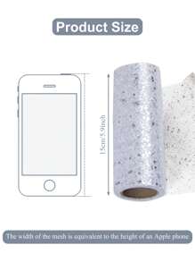 1 PIEZA Rollo de tul blanco brillante de 15 cm / 5 cm de ancho, cinta de tul brillante, tela de organza transparente, carrete de tul, manualidades DIY, accesorios de boda, decoraciones de fiestas de cumpleaños, decoración de eventos de banquetes, decoración DIY de sillas de boda, decoración de baby shower, cinta para envolver regalos
