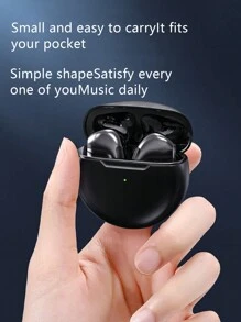 Tai nghe có độ trung thực cao 5.3 âm thanh nổi True Wireless Tai nghe không dây MINI Tai nghe giảm tiếng ồn Micrô tích hợp Điều khiển từ xa cảm ứng vân tay Âm nhạc thể thao Quà tặng cho phụ nữ Quà tặng ngày lễ sáng tạo Không dây Dual HD - màu đen - Xem 6