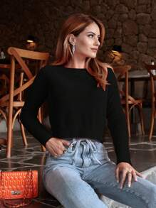 Women Sweaters - 黑色 - 查看 1