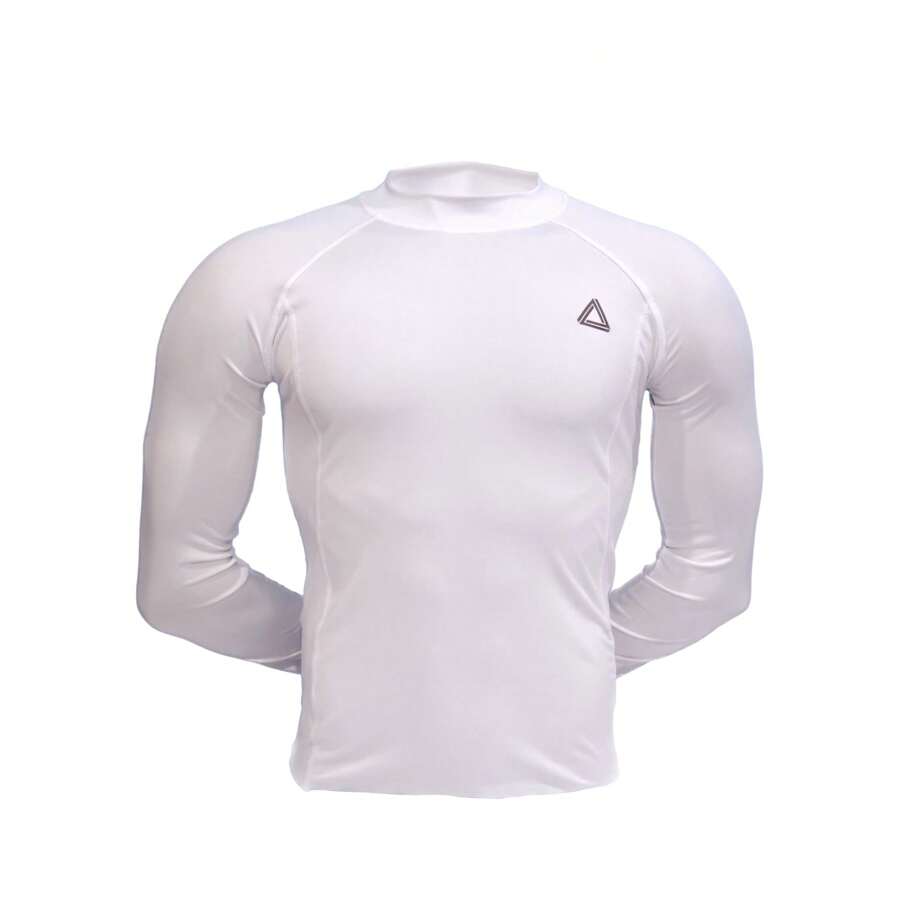 Playera Deportiva Licra Manga Larga Para Hombre, Secado Rápido, Gran Elasticidad, Transpirable, Básica Para Entrenamiento y Gimnasio