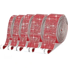 1 Yard Self Adhesive Crystal Rhinestone Ribbon, Rhinestone Strips, DIY Diamond Bling Ribbon Stickers Rhinestone Tape Roll For Crafts Phone Car Decorations - 1 Yard 6 Rows Multicolor - View 12