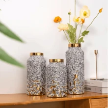 Nordic Style Ceramic Vase With Electroplated Finish, High-End Decorative Flower Vase For Living Room And Home, Suitable For Flower Arrangement - Multicolor - View 1