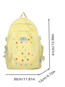 Children's Spring/Summer New Solid Color Simple Backpack, Unisex Casual Daypack - A - View 4