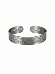 1 Stück Vintage geprägtes Magnetisches Kupferarmband, geeignet für Männer & Frauen, Magnetisch für eine verbesserte Blutzirkulation, ideal als Geschenk und für den täglichen Gebrauch