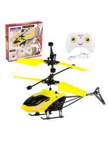 1pc Quà tặng cho trẻ em Máy bay trực thăng điều khiển từ xa Rc Đồ chơi bay bằng nhựa Cảm biến cử chỉ Máy bay Đồ chơi giáo dục tương tác có đèn LED Bộ cho bé trai và bé gái (Có phiên bản điều khiển từ xa và không có phiên bản điều khiển từ xa) - nhiều màu - Xem 14