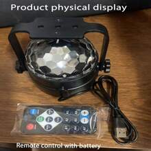 1 đèn trang trí tiệc nâng cấp, điều khiển từ xa bằng giọng nói, đèn cầu disco 7 màu, đèn nhấp nháy sân khấu DJ, đèn cầu disco LED USB, thích hợp cho sinh nhật, tiệc khiêu vũ, gia đình, KTV, tiệc Giáng sinh, đám cưới, quán bar, biểu diễn tại câu lạc bộ. - màu đen - Xem 11