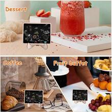 10 pezzi Lavagna segnaposto con base in legno, per matrimoni, feste di compleanno, segnaletica direzionale, lavagnette, segnaposto, etichette alimentari e decorazioni per eventi - Multicolore - Visualizzare 9