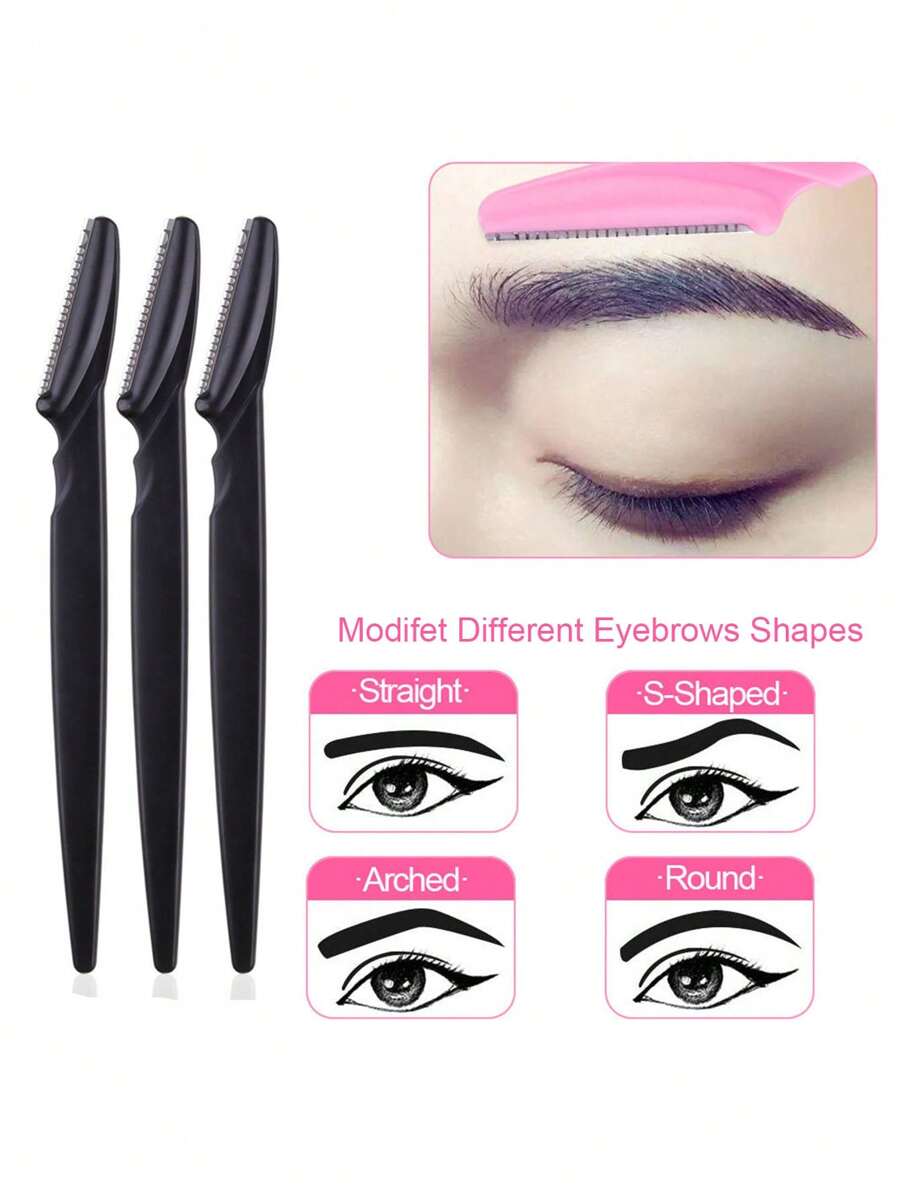 20pcs Black Eyebrow Razor, Face Razor Hair Remover, EasyToUse Eyebrow