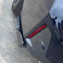 2pcs Universal Car Rear Bumper Lip Diffuser Side Skirt Extension Black Carbon Fiber Rear Spoiler Lip Wrap Angle - Black - View 4