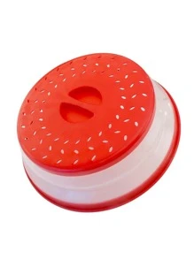 1 pieza/2 piezas Protector plegable y ventilado contra salpicaduras para microondas con mango de agarre fácil - Filtro de alimentos apto para lavavajillas para preparación de comidas y utensilios de cocina - Multicolor - Ver 10