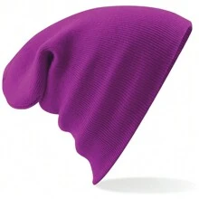 Beechfield Soft Feel Knitted Winter Hat (Magenta) - Magenta - View 2