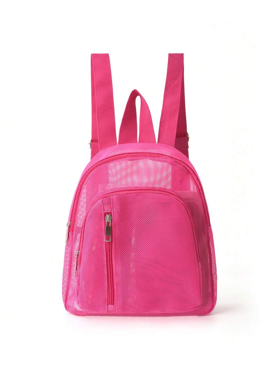 Balo du lịch thời trang tối giản giản dị màu trơn dung tích lớn có dây đeo có thể điều chỉnh dùng cho công việc/đi làm/làm việc/văn phòng cho mùa hè cho hoạt động ngoài trời/dã ngoại/du lịch/đi bộ đường dài/sân vận động/thể thao/leo núi cho sinh viên đại học dành cho nữ Ba lô đi làm Ba lô thể thao Túi đi biển - Hồng - Xem 1