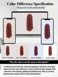 14 Inch Ngắn Dreadlock Locs Móc Tóc 10 Dây/1 Gói Giả Locs Làm Tóc Cho Nữ Trước Vòng Mềm Locs Dreadlock Locs - Màu nâu tối - Xem 7