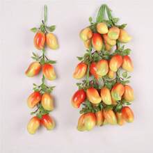 1 pezzo/5 pezzi Decorazione con frutta e verdura finta a stringa, modello di verdura a parete appeso, finto ornamento di verdura per la casa, decorazione appesa in plastica - Mango - Visualizzare 1
