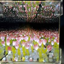 21pz Flor Lámpara de noche de tulipán, lámpara LED de espejo infinito, tulipanes, decoración de producto terminado, luces artificiales, lámpara de mesita de noche Regalo para novia, niños DIY, regalo de cumpleaños, decoración de la habitación 12*12*12CM - Morado - Ver 2