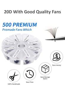 360 Stücke/Packung lose Wimpern, 500 Stücke/Packung lose Wimpern, 20D 9-16mm Länge, 0,07 Stärke, C-Locken handgefertigte Wimpernverlängerungen, Großpackungen Wimpern, mehrere Optionen, erschwinglich - Schwarz - Übersicht 7