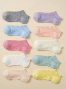 10pairs/Pack Boys & Girls Mesh Breathable Socks, Comfortable Infant Socks