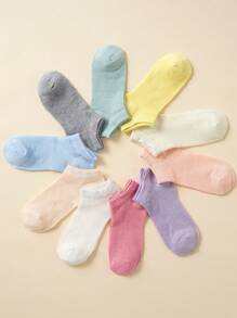 10pairs/Pack Boys & Girls Mesh Breathable Socks, Comfortable Infant Socks