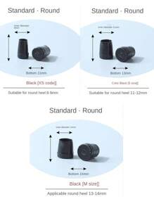 3 Paar Absatzschoner für Stilettos - leise, rutschfest, verschleißfest und stylisch für Hochzeiten, Büro & Partys, für Damensandalen, Damen-Pumps, Damen-High-Heels