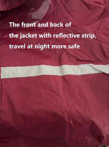 Men And Women Separated Raincoat And Rain Pants Set, Full Body Reflective Long Anti-Riot Raincoat For Food Delivery Riders & Motorcycle Enthusiasts - Multicolor - View 5