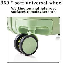 1入純色18英寸PC材質行李箱，小型20英寸超輕旅行商務登機行李箱，適用於旅行、商務出差、學校假期、蜜月度假、留學畢業旅行等必備的旅行配件，是男女孩子學生情侶的理想禮物選擇 - 粉色 - 查看 8