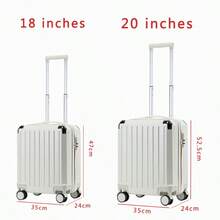1入純色18英寸PC材質行李箱，小型20英寸超輕旅行商務登機行李箱，適用於旅行、商務出差、學校假期、蜜月度假、留學畢業旅行等必備的旅行配件，是男女孩子學生情侶的理想禮物選擇 - 粉色 - 查看 7