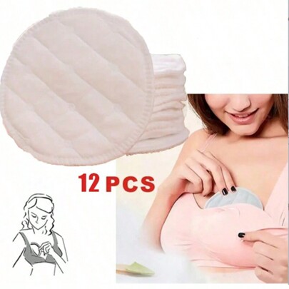 3/6Layer Hypoallergenic & Ultra-Soft Reusable Breast Pads For Breastfeeding 12 Packs Organic Washable Nipple Pads Nursing Pads Highly Absorbent Postpartum Essentials