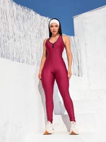 Women Sports Jumpsuits - Đỏ - Xem 5