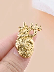 1 Máy Tính Sáng Tạo Punk Hơi Nước Cơ Tim Pin Trâm Cài Thời Trang Y Tế Ve Áo Dây Buộc Túi Huy Hiệu Phụ Kiện Trang Sức Quà Tặng Dành Cho Nữ cặp Đôi Bác Sĩ Y Tá Sinh Viên - Vàng - Xem 2