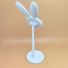 Phone & Tablet Stand, Universal Desktop Slouchy Bracket For Live Streaming, Online Learning And Watching TV, Foldable & Adjustable, Compact & Portable Bedside Holder For Home Use, Compatible With IPad And Other Tablets - White - View 5