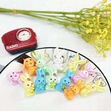 1 modelo de juguete de conejito de goma suave TPR, muñeco de conejo - multicolor - Ver 10