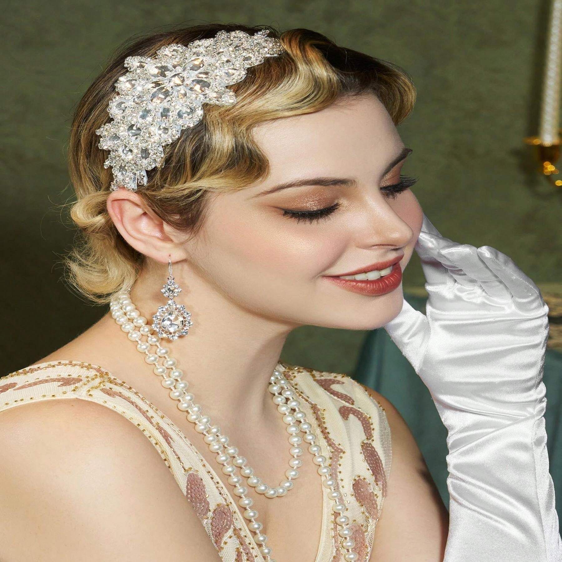 Costume Annee 20 Femme 1920s Flapper Headband Feather Accessories