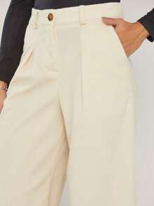 Women Pants - 米色 - 查看 2