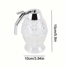 1入組亞克力糖漿分配器，適用於蜜糖、糖漿、果醬、番茄醬和果汁 - 白色 - 查看 2
